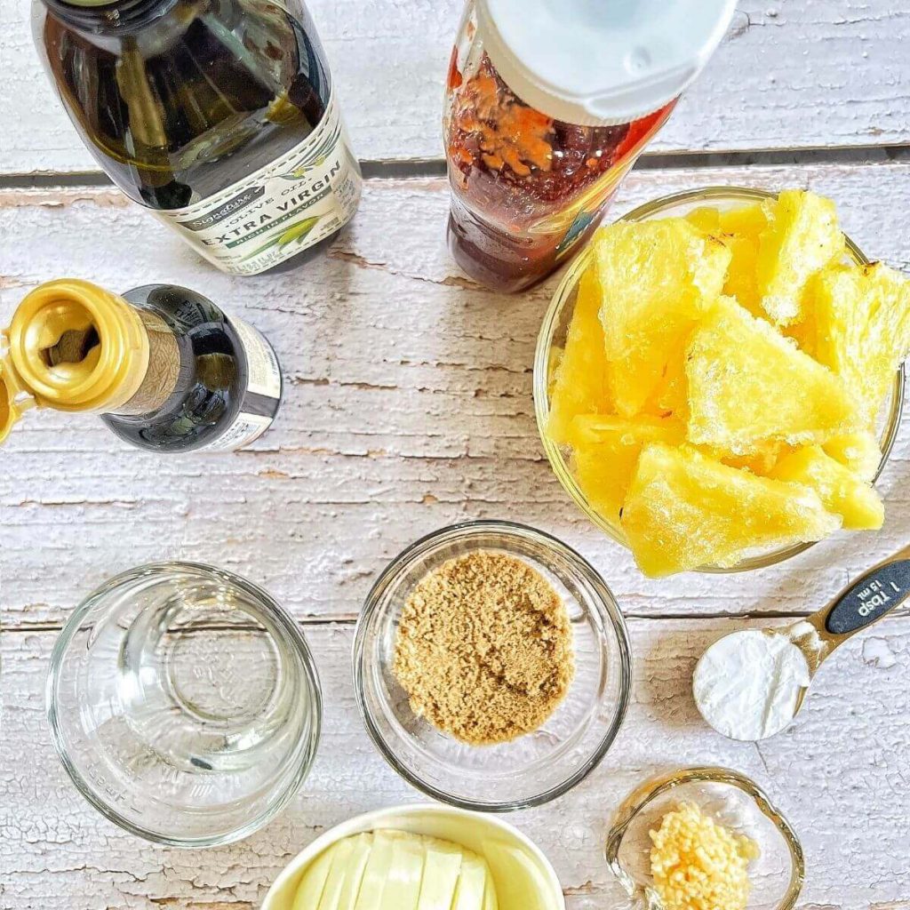 Ingredients for sweet and sour sauce