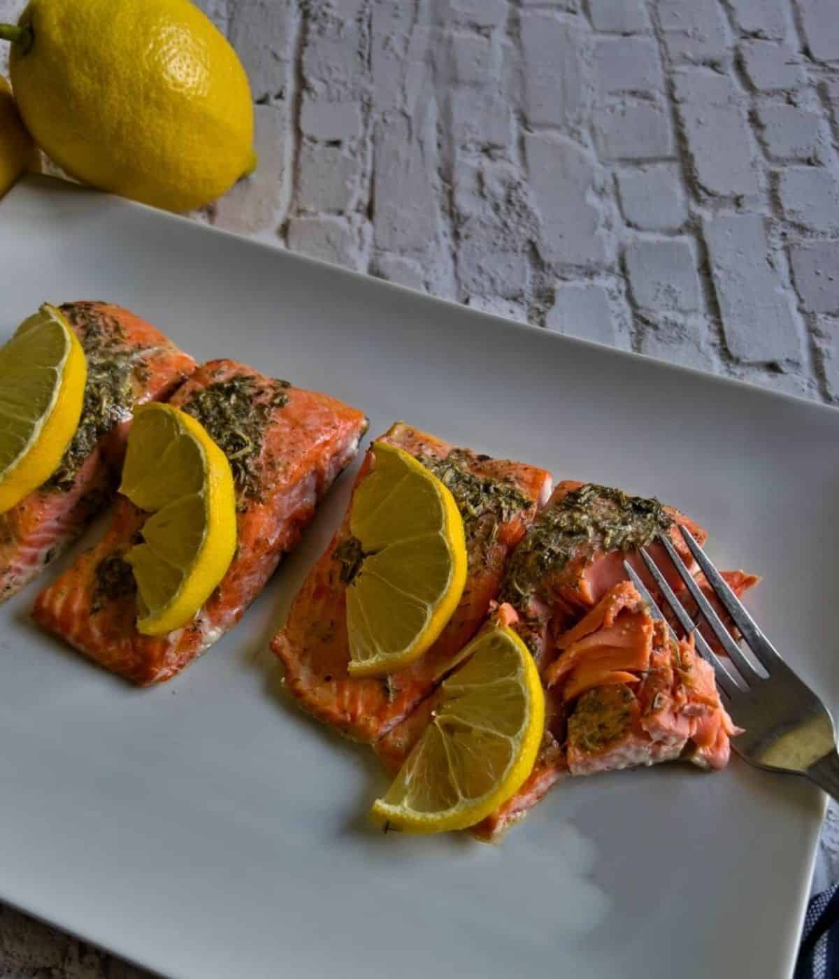 15-Minute Baked Lemon Herb Salmon