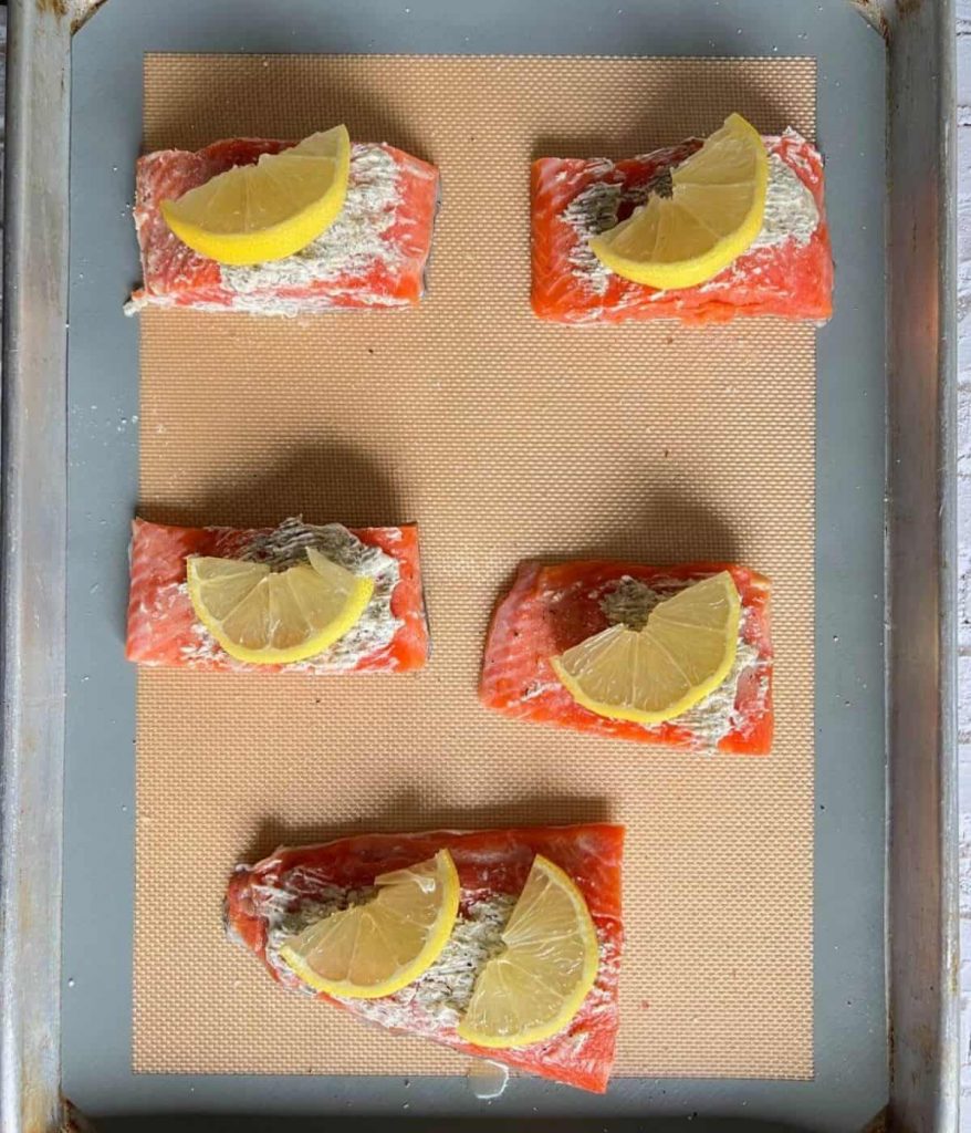 Salmon lemon herb ready to bake