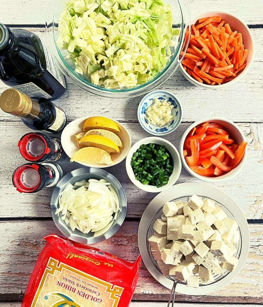 Ingredients for Filipino Vegan Pancit