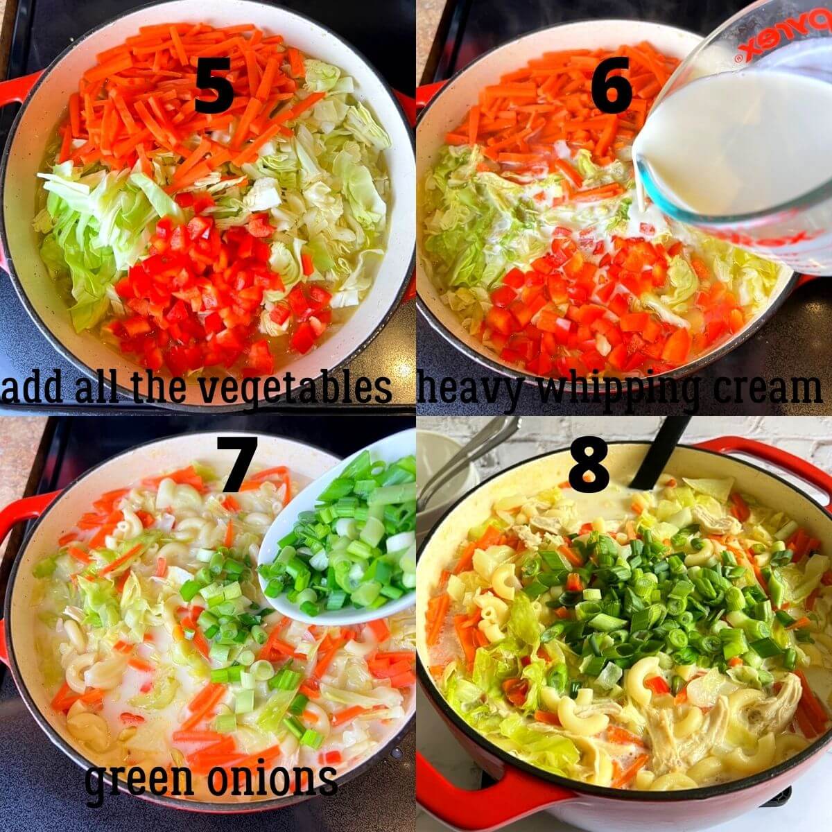 Step by step procedure in cooking sopas