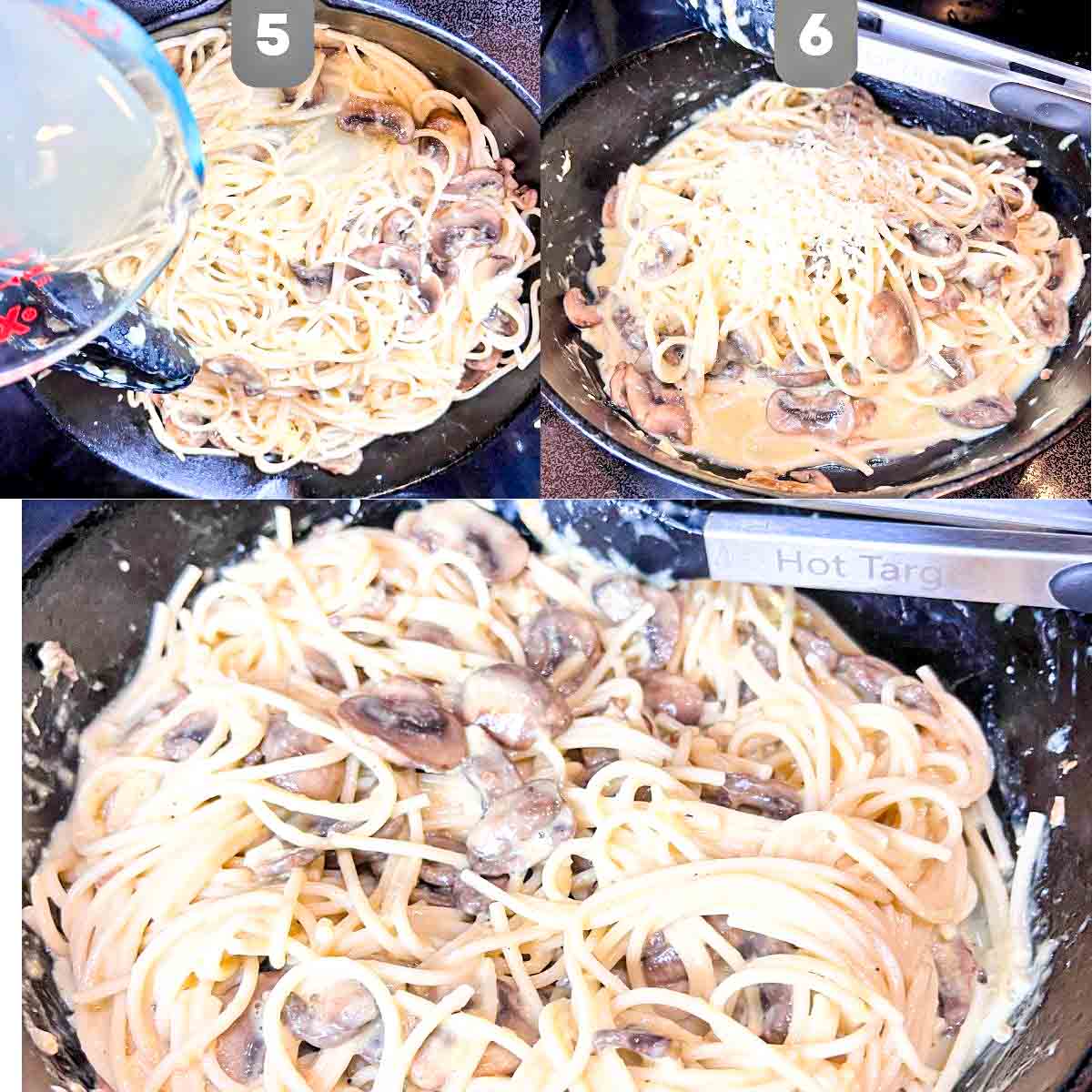 Step by step photos onhow to cook creamy carbonara mushroom recipe