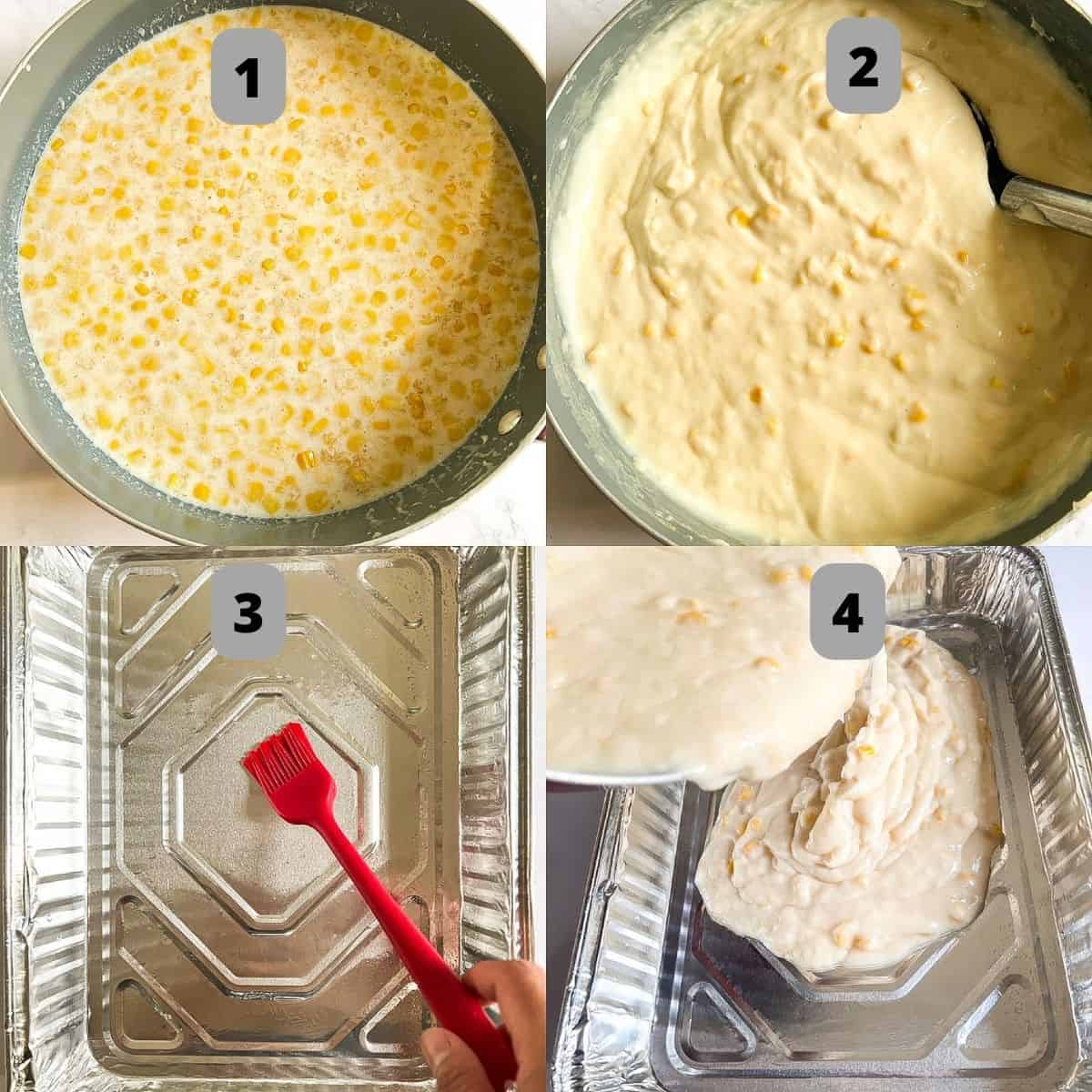 Instruction to make maja blanca.