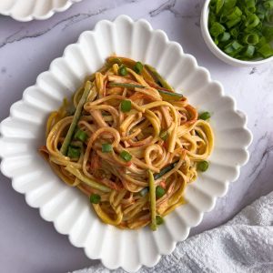 Finish dish of spicy kani salad.