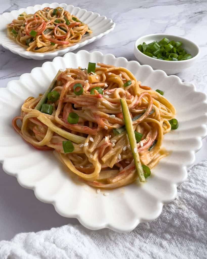 Finish dish of spicy kani salad.