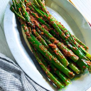 Finish dish of spring green onion kimchi