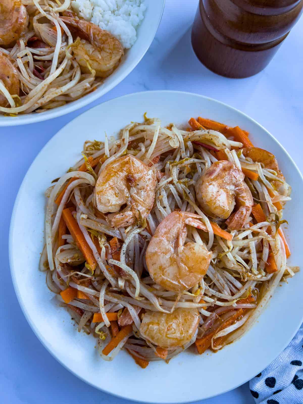 Ginisang togue in a plate.