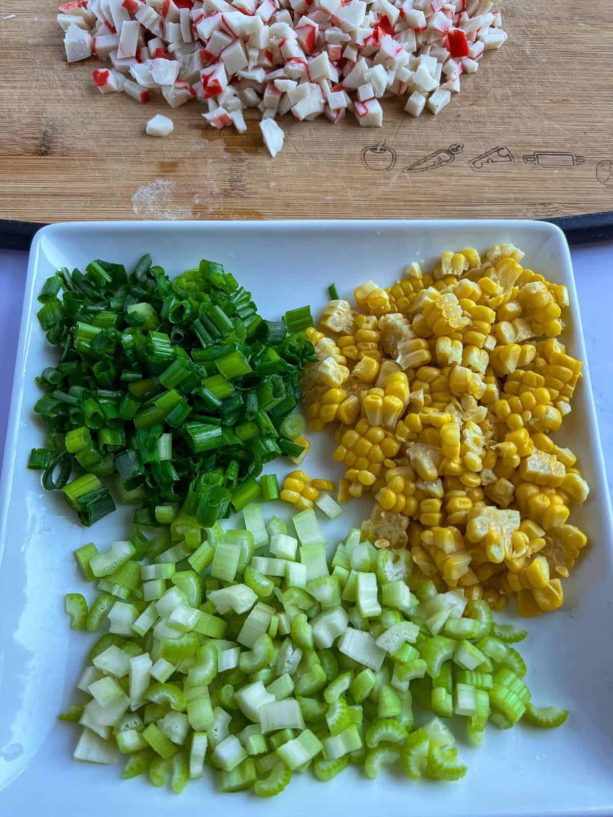 Ingredients for crab rangoon eggrolls.