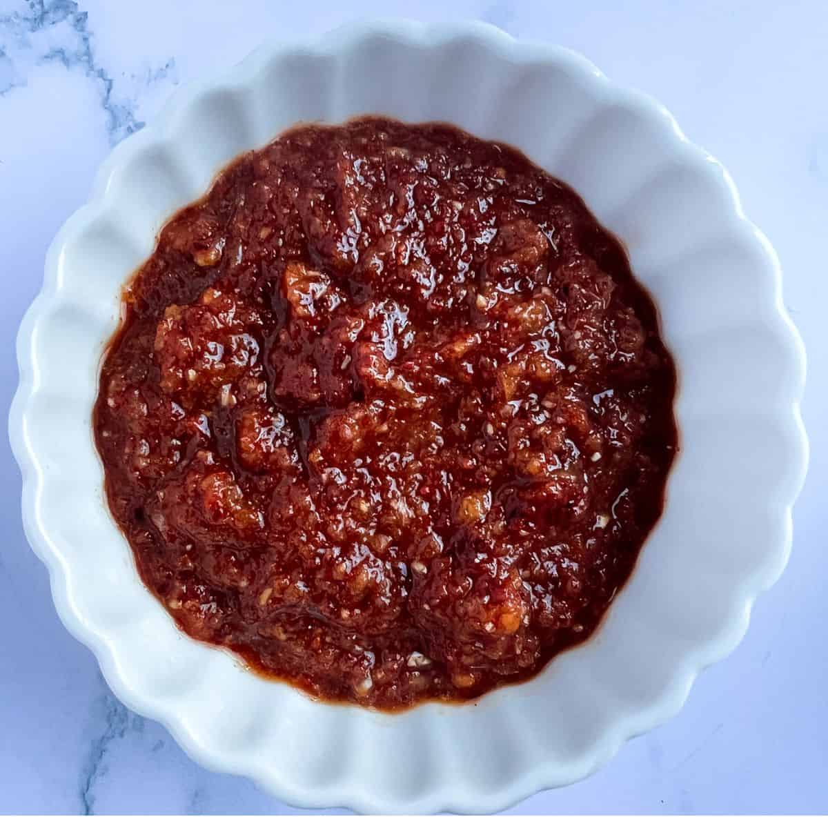 Kimchi paste.