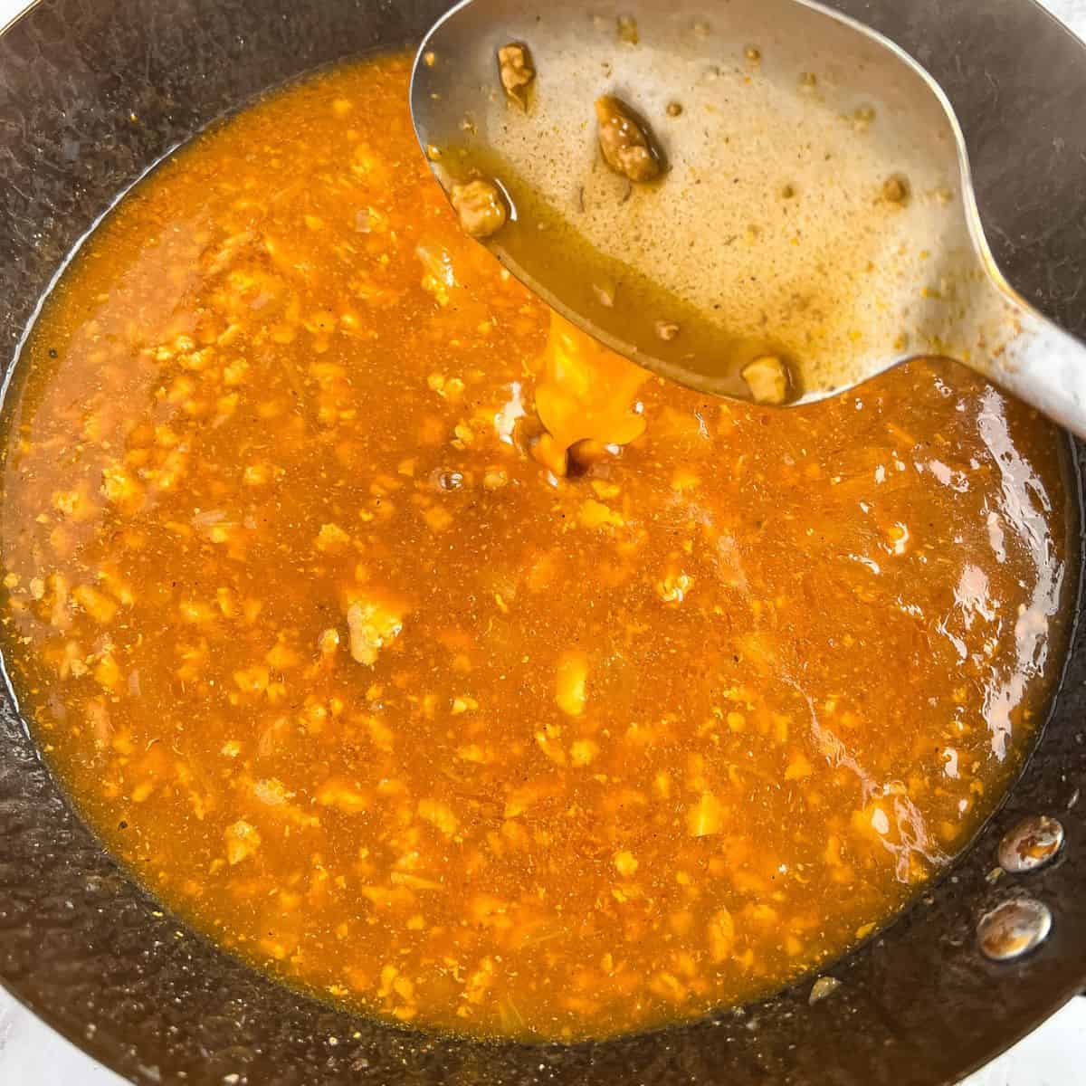 Thick palabok sauce.