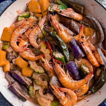 Ginataang gulay finish dish.