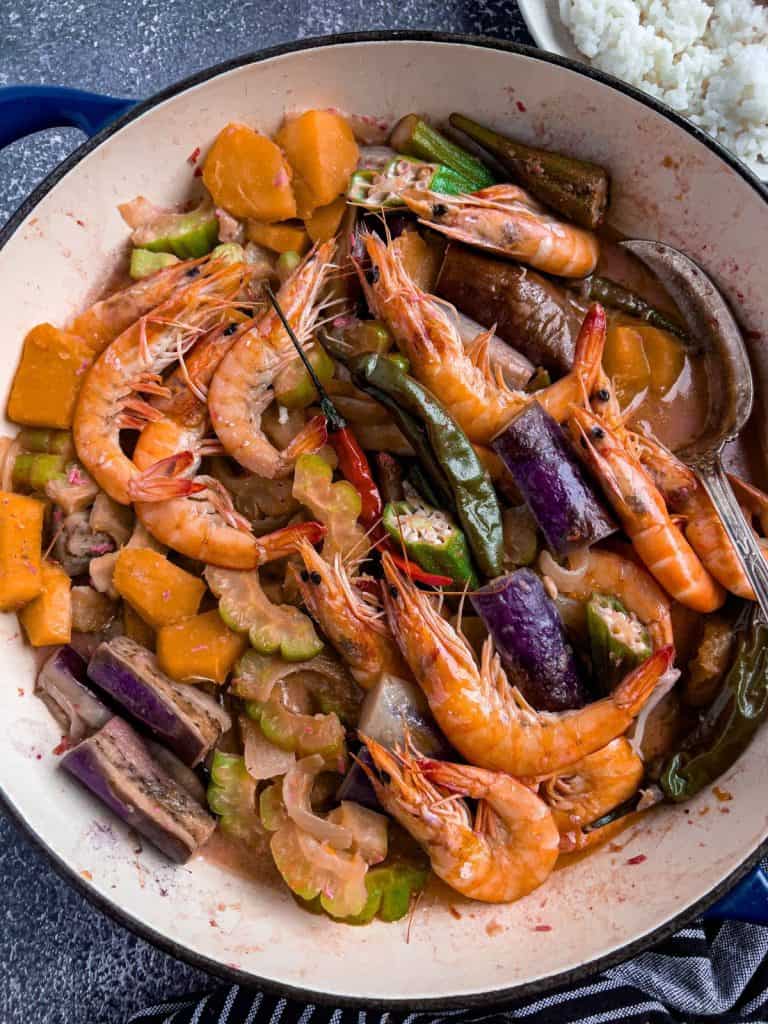 Ginataang gulay finish dish.